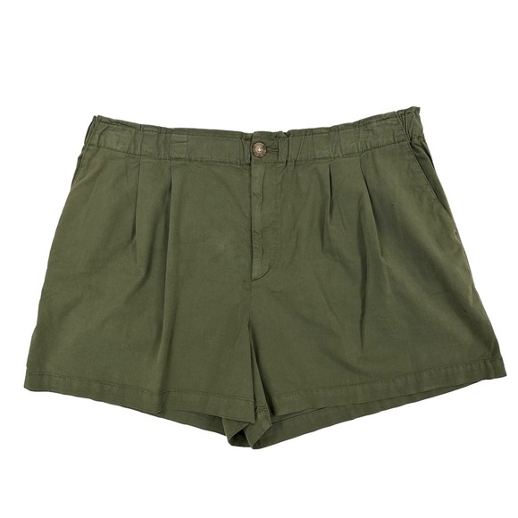 NWT Loft Palazzo Pull On Shorts Olive Green Khaki Womens XL - Picture 2 of 9